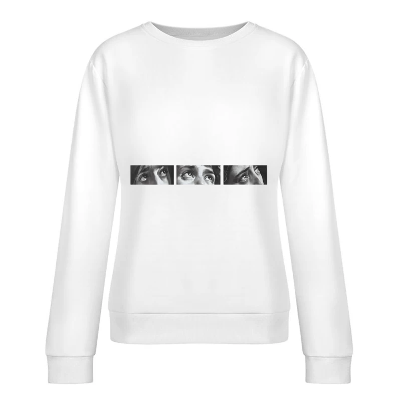 Nahaufnahme von Augen in Kunst Damen Pullover Sweatshirt