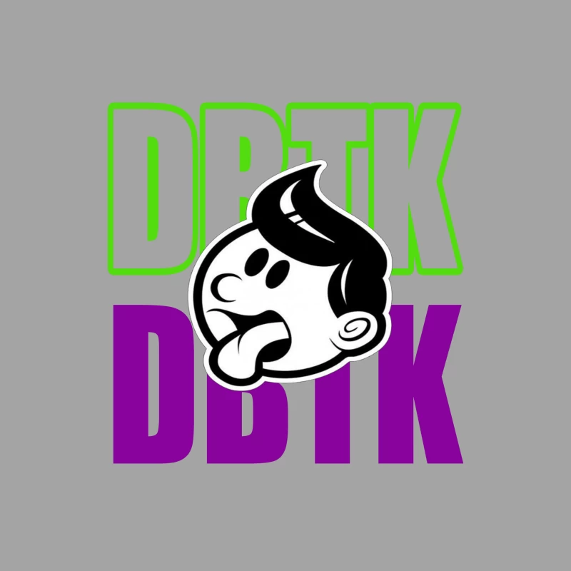 Playful Cartoon Logo Design Male T-Shirt