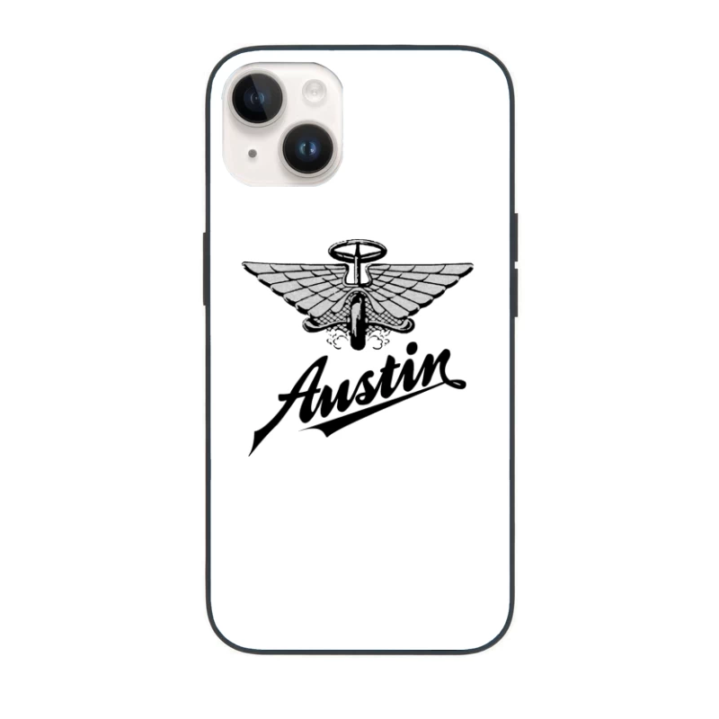 Vintage Austin Motorcycle Company Winged Logo Design iPhone Case