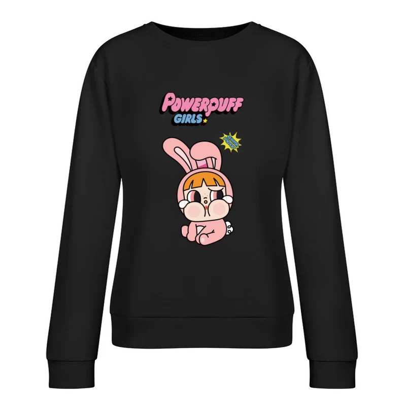 Süßes Häschen Powerpuff Mädchen Damen Pullover Sweatshirt