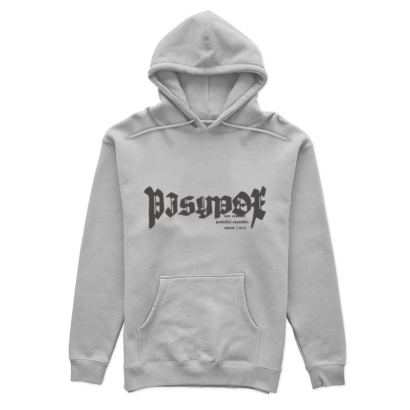 Schwarzer Text in gotischer Schrift Damen Pullover Hoodie