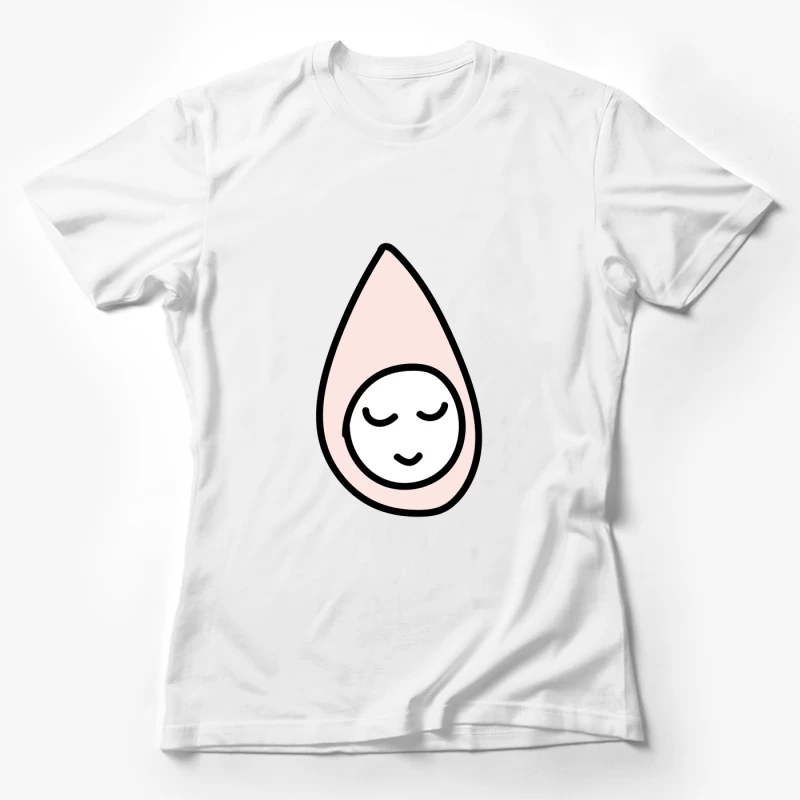 Goutte d'eau avec visage serein Femme T-Shirt