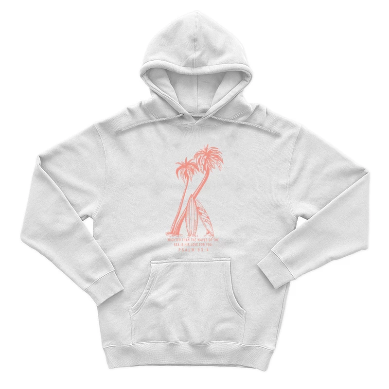 Tropische Palmen mit Psalm 93:4 Herren Pullover Hoodie