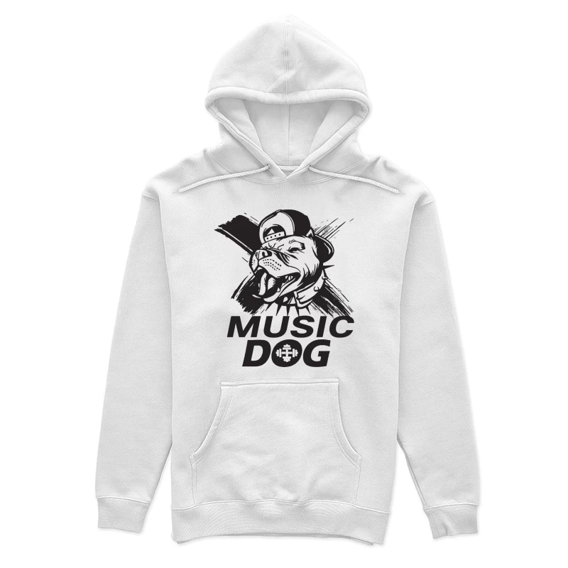 Musik Hund Design Damen Pullover Hoodie