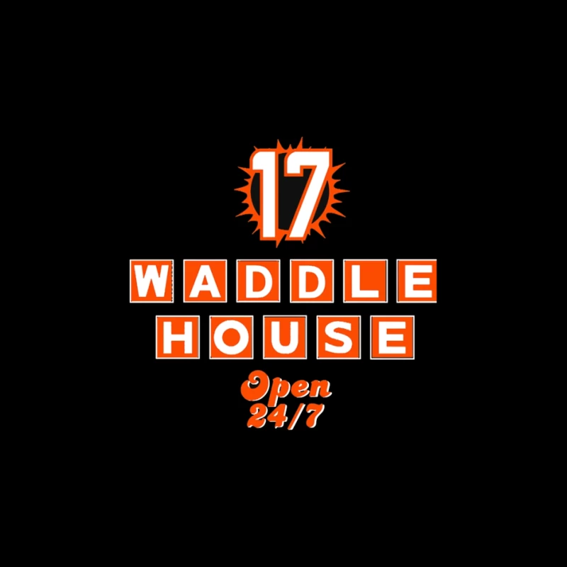 Waddle House 24/7 Restaurant Logo Design Pin