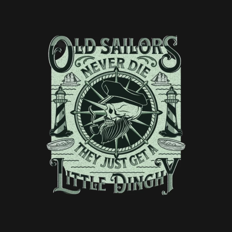 Alte Seemänner leben ewig Damen Langarm T-Shirt