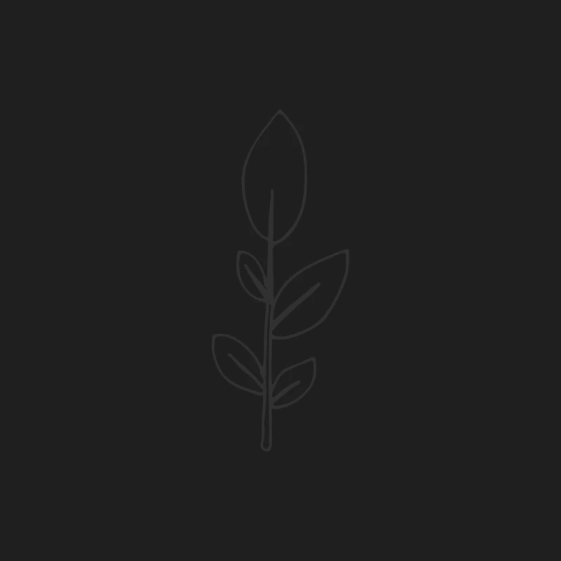 Illustration minimaliste de feuille Homme Débardeur