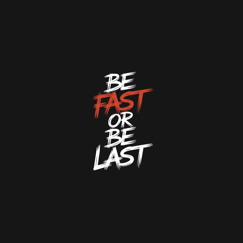 Fast Typography: Minimalist Red Text Design Desk Mat