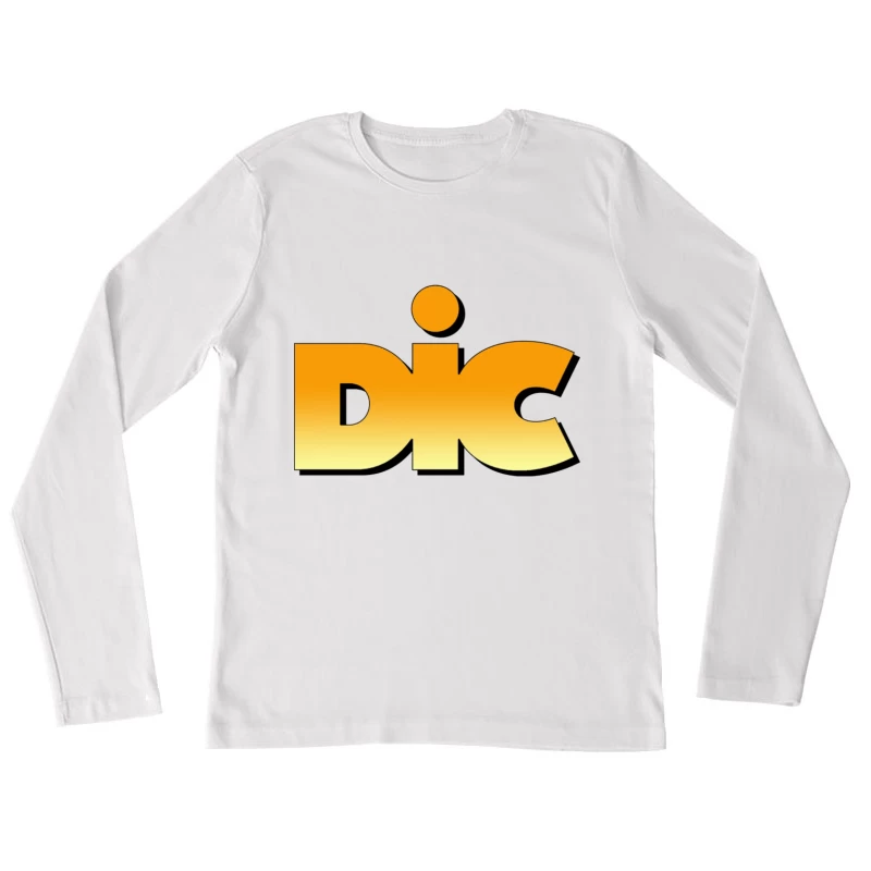 DIC Entertainment Logo Design with Orange Gradient Effect Female Long Sleeve T-Shirt