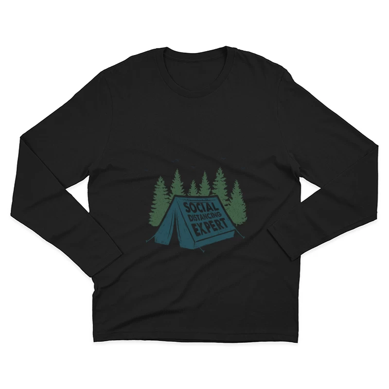 Expert en distanciation sociale en camping Homme Manches Longues T-Shirt