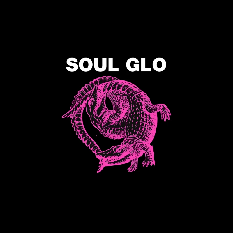 Pink Skeletal Alligator Soul Glo Design Tapestry