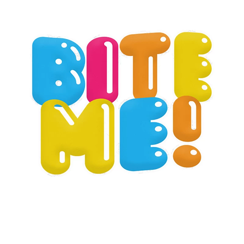 BITE ME - Nihilist Typographic Graphic Design Tapestry