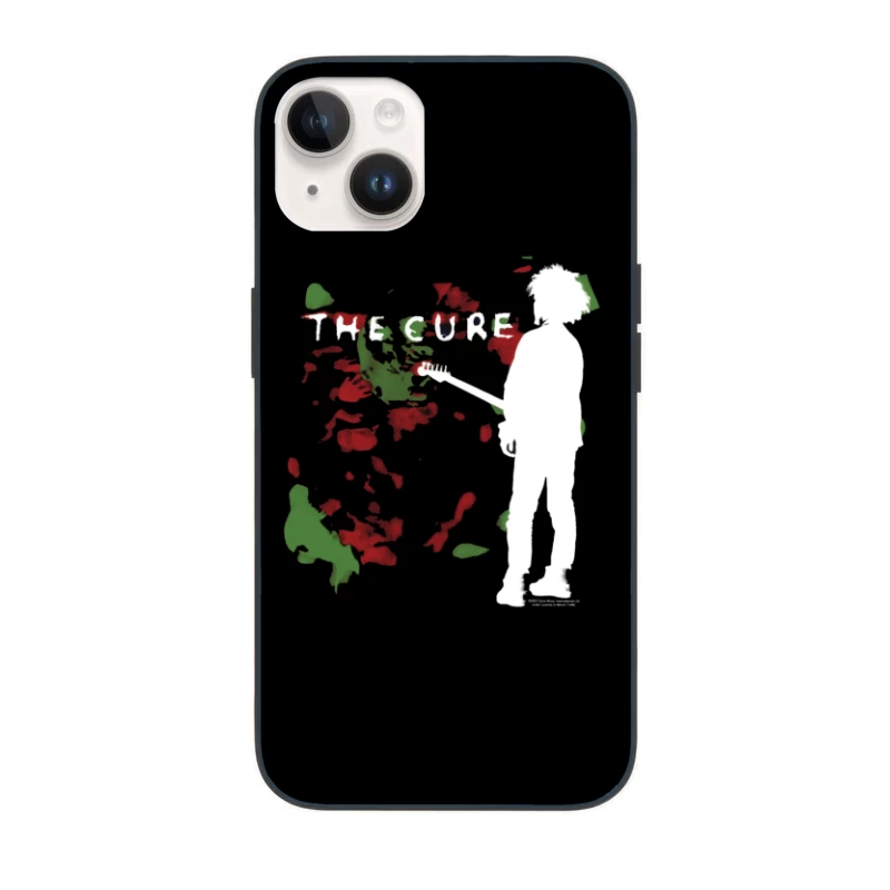 Abstract Silhouette with Red and Green Graffiti Art iPhone Case