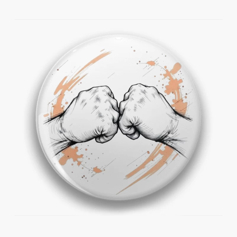 Fist Bump: A Symbolic Gesture of Unity and Solidarity Pin