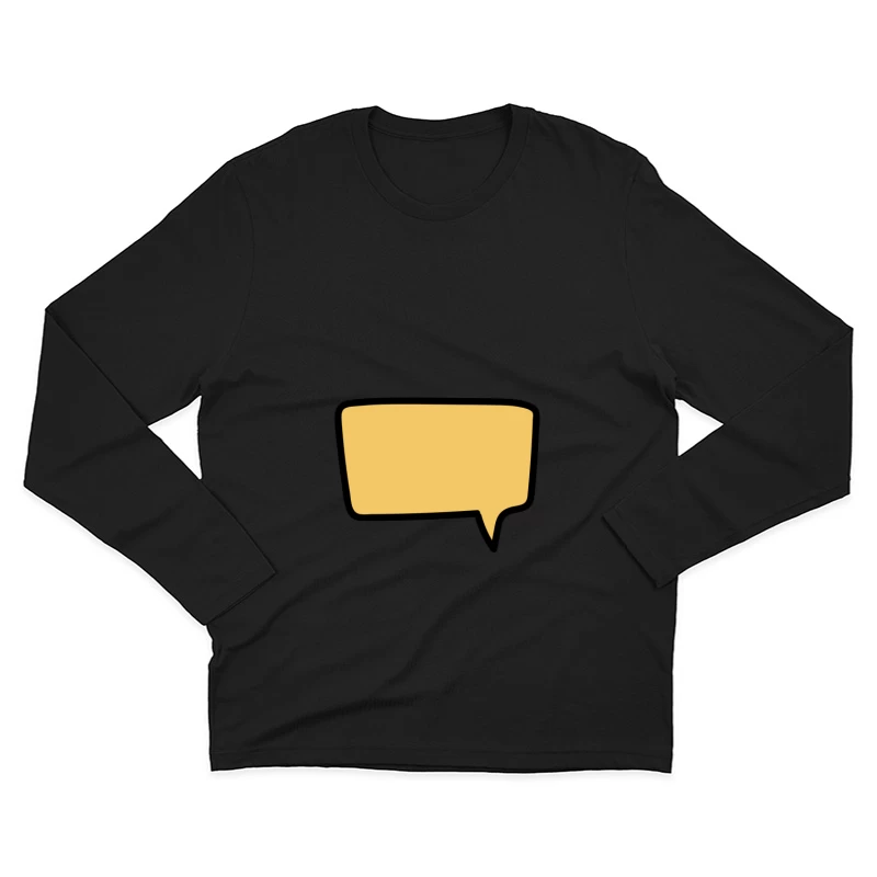 Bulle de Dialogue Jaune Homme Manches Longues T-Shirt