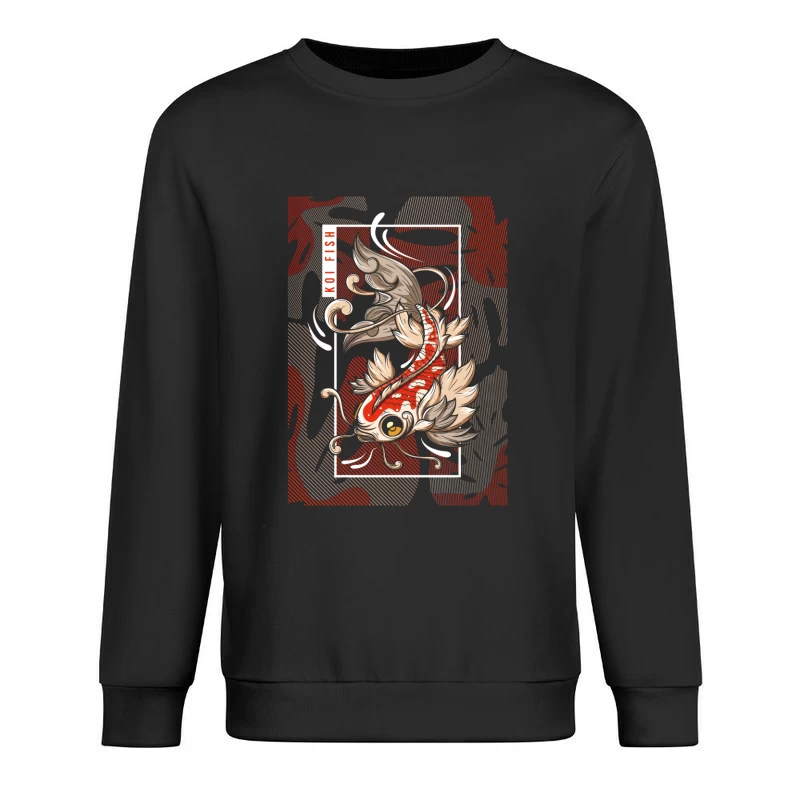 Koi Fish Art with a Contemporary Edge Male Pullover Sweatshirt