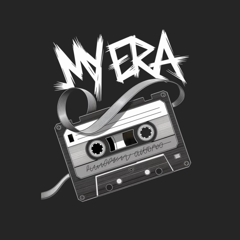 Vintage Black and White Analog Music Cassette Female Pullover Sweatshirt
