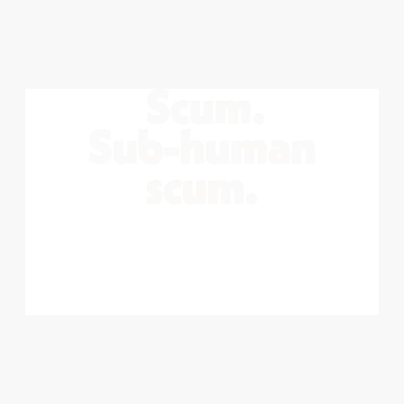 Alan Partridge Quote  Scum, Subhuman Scum Travel Mug
