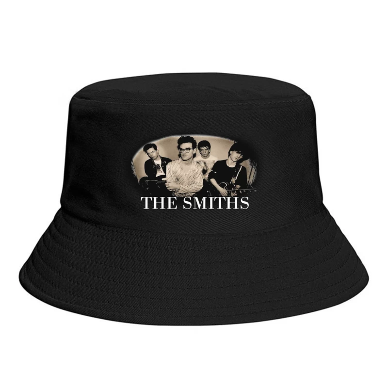 The Smiths - Iconic 1980s Alternative Rock Band Portrait Bucket Hat