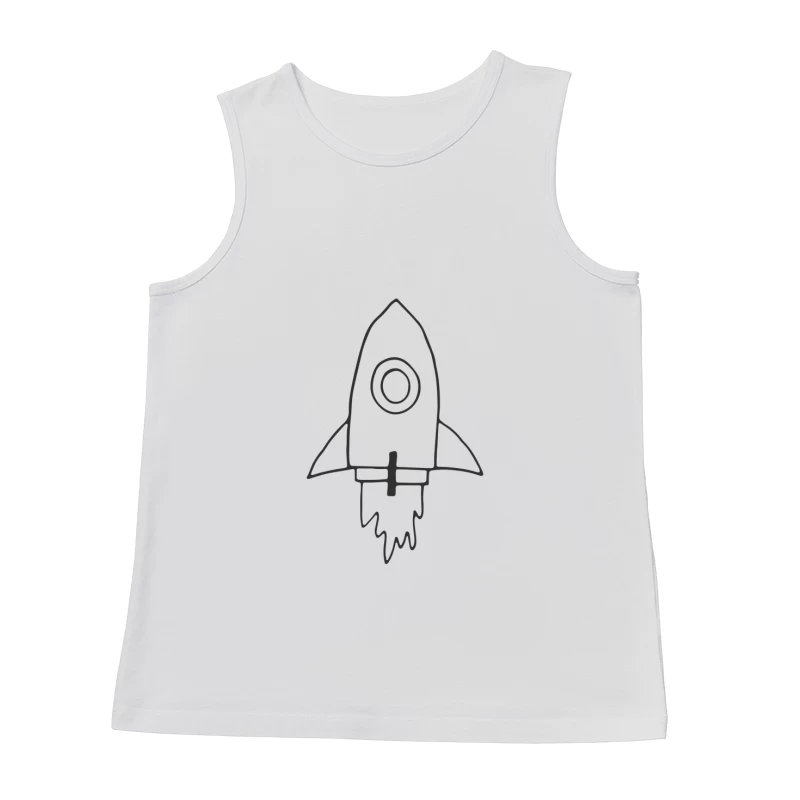 Illustration de fusée minimaliste Homme Débardeur
