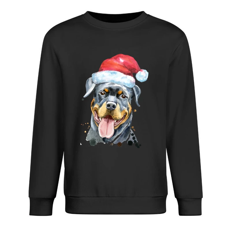 Chien avec bonnet de Noël Homme Sweat-shirt à enfiler