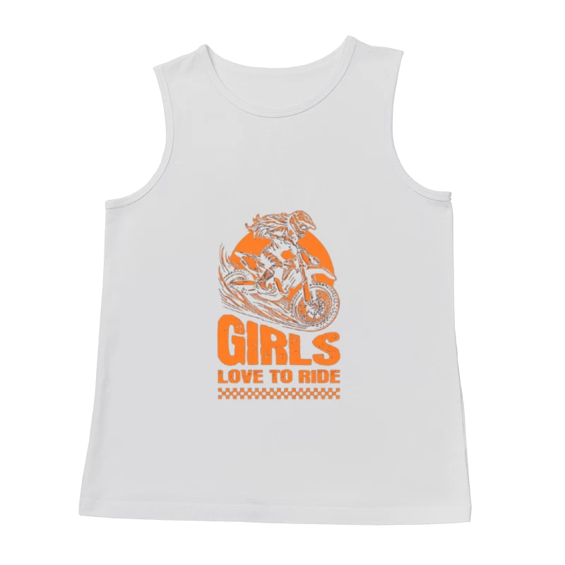 Girls Love to Ride - Motocross Racing Design Male Tank Top