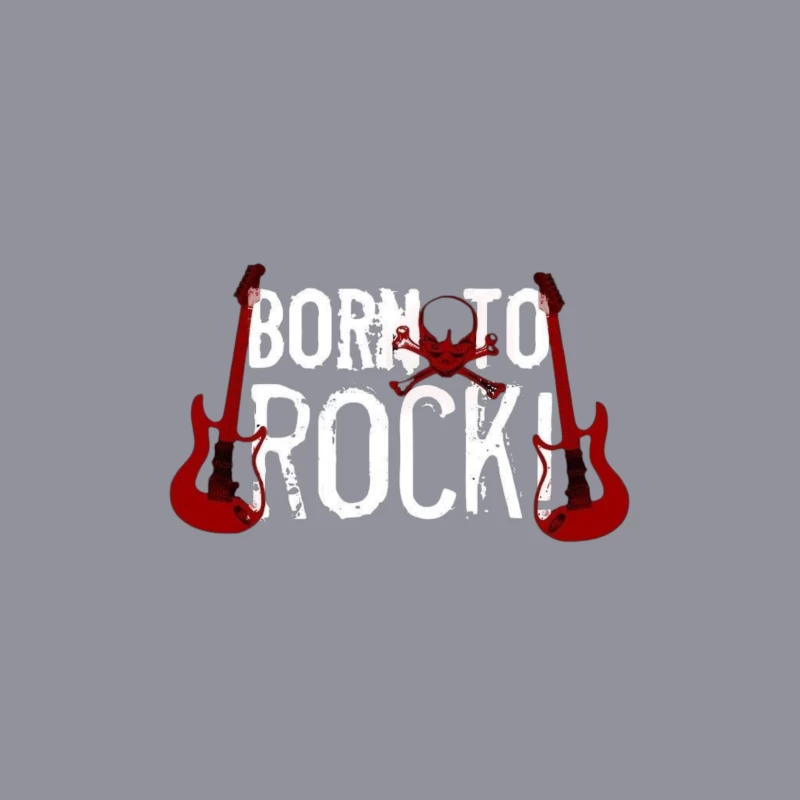 Rock Music Design Featuring Guitars and Skull Travel Mug