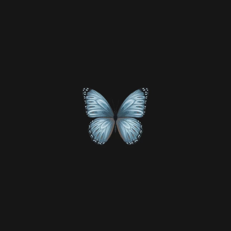 Beautiful Blue Butterfly with Delicate Wings Desk Mat
