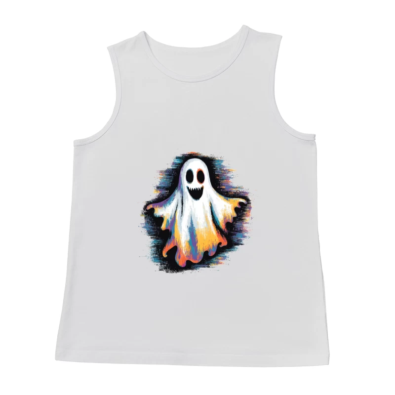 Colorful Spooky Ghost Halloween Illustration Male Tank Top