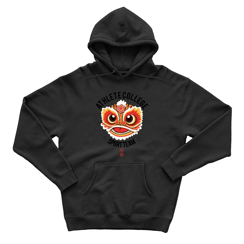 Chinesischer Löwenkopf Illustration Herren Pullover Hoodie