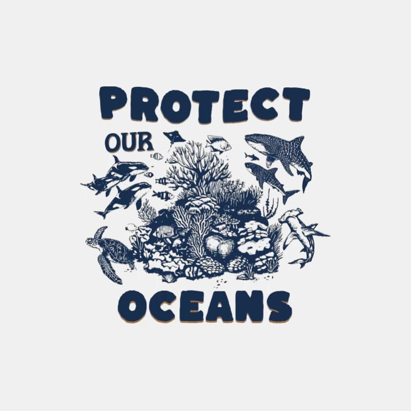 Protégeons nos Océans - Animaux marins et Corail Homme Débardeur