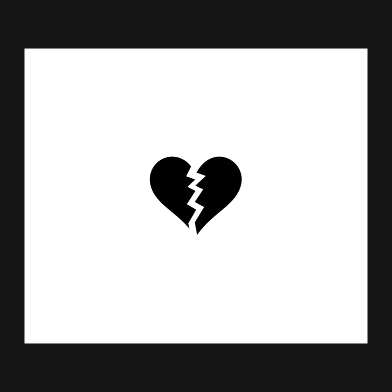 Broken Heart Symbol: Love and Heartbreak Icon Mouse Pad