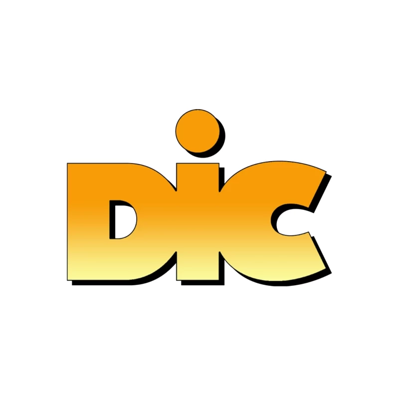 DIC Entertainment Logo Design with Orange Gradient Effect Mouse Pad