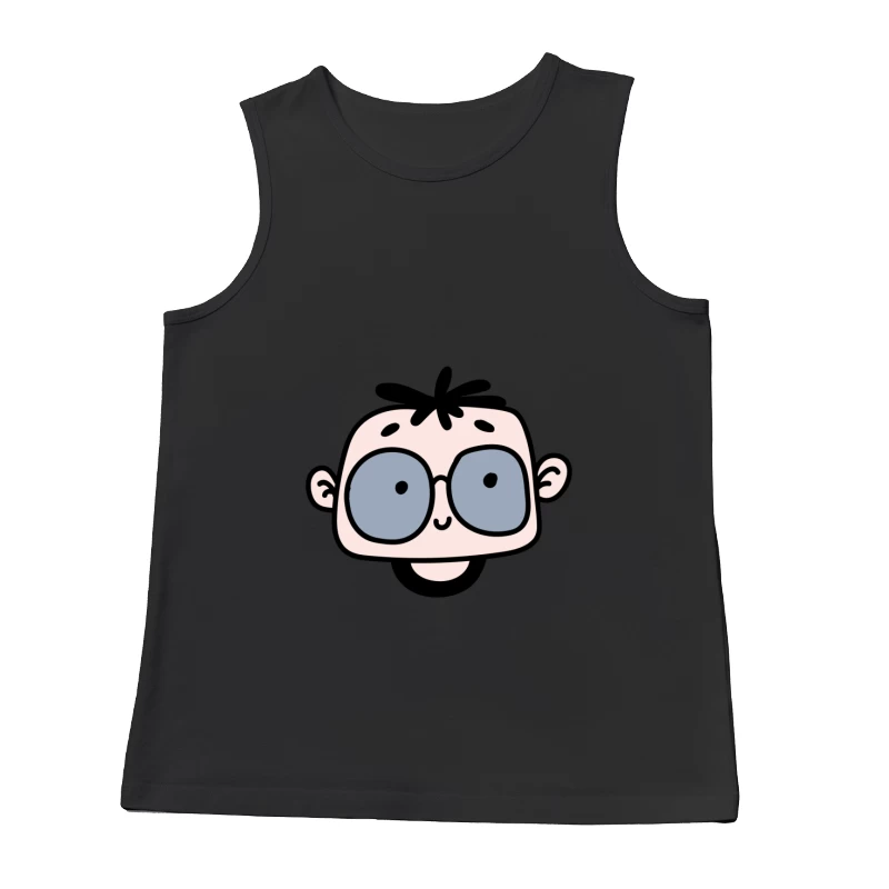 Illustration de personnage mignon avec lunettes Homme Débardeur