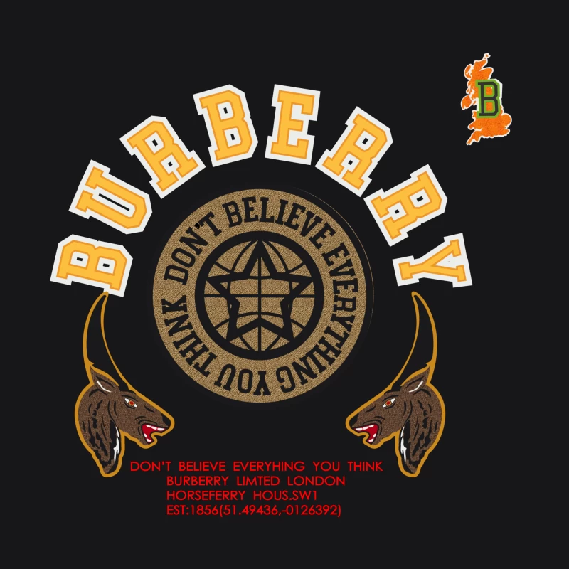 Burberry Grafikdesign mit Stierköpfen Herren Pullover Hoodie