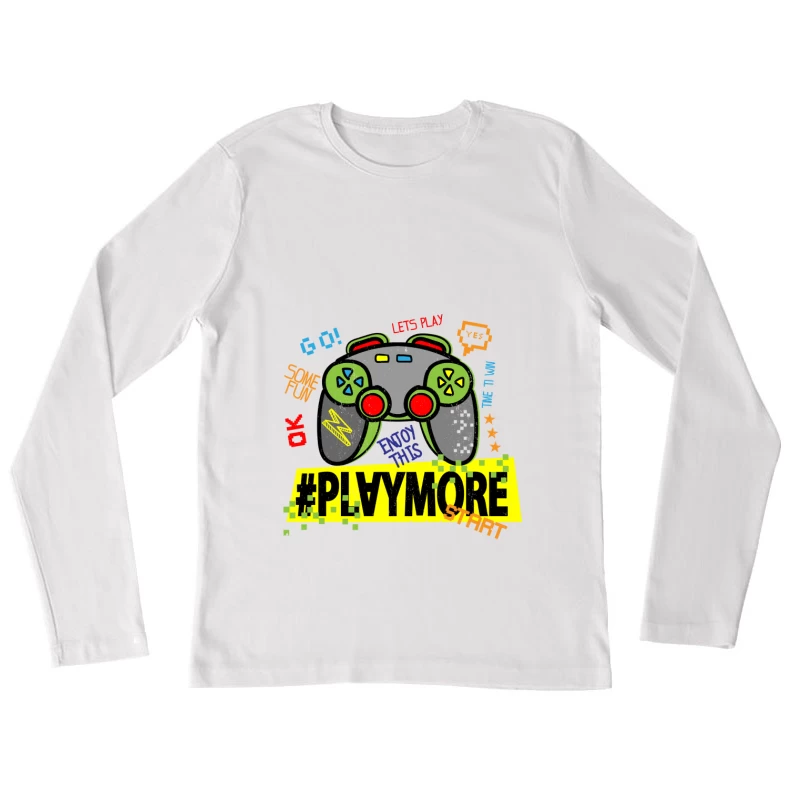 Gaming-Controller Grafik Design Damen Langarm T-Shirt