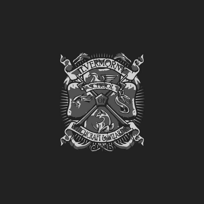 Nevermore School of Witchcraft and Wizardry: Gothic Fantasy Emblem Bucket Hat