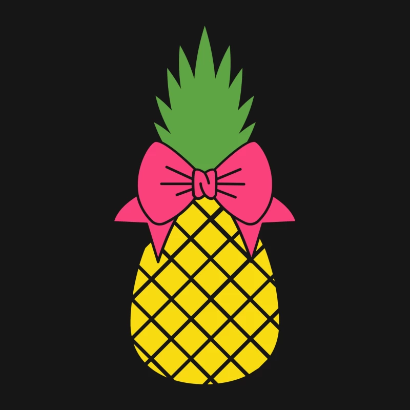 Ananas avec nœud rose Homme Manches Longues T-Shirt