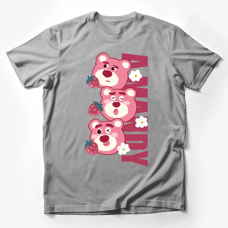 Niedliche Bären mit Erdbeeren Herren T-Shirt