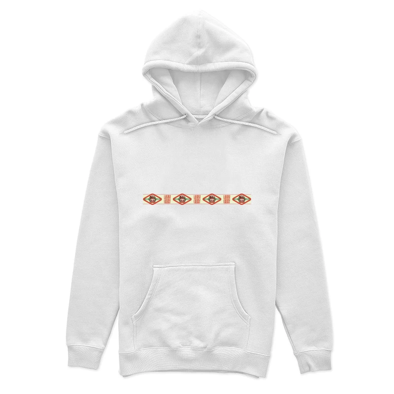 Labubu Kirsche Design Etikett Damen Pullover Hoodie