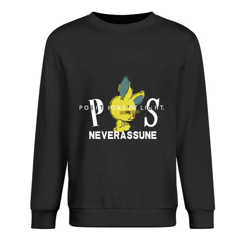 Kaninchen-Design mit Sonnenbrille Herren Pullover Sweatshirt
