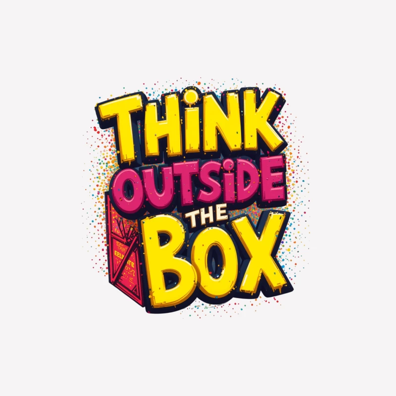 Think Outside the Box Design Male T-Shirt