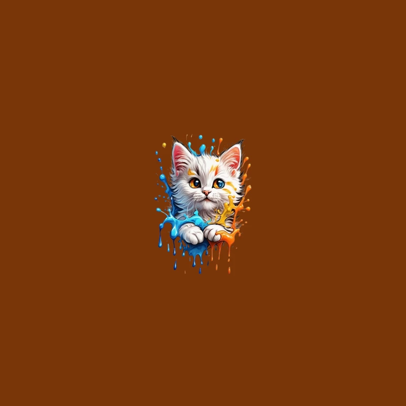 Cute Colorful Cat Illustration Coffee Mug