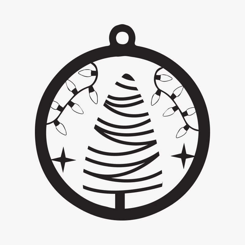 Ornement de Noël avec sapin et guirlandes lumineuses Homme Sweat-shirt à enfiler