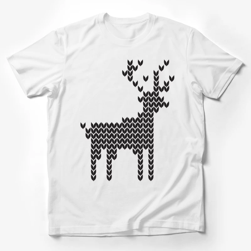 Motif de Élan Tricoté Homme T-Shirt