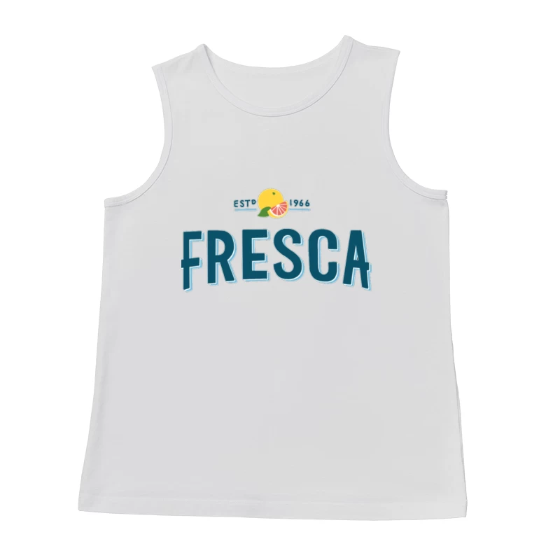 Vintage Fresca Soda Logo Design from 1966 Male Tank Top