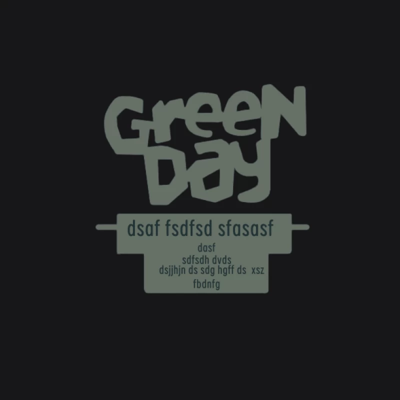 Design del testo di Green Day Felpa con cappuccio Donna