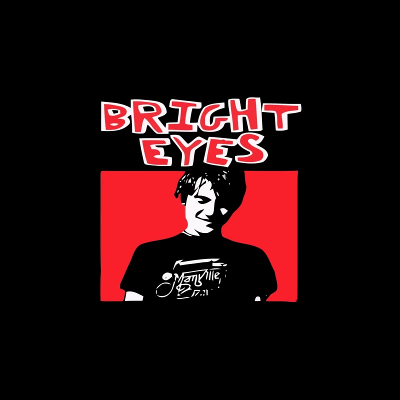 Bright Eyes Minimalist Album Cover Art Tapestry