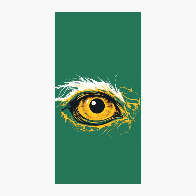 Vibrant Abstract Surreal Eye in Yellow and Green iPhone Case
