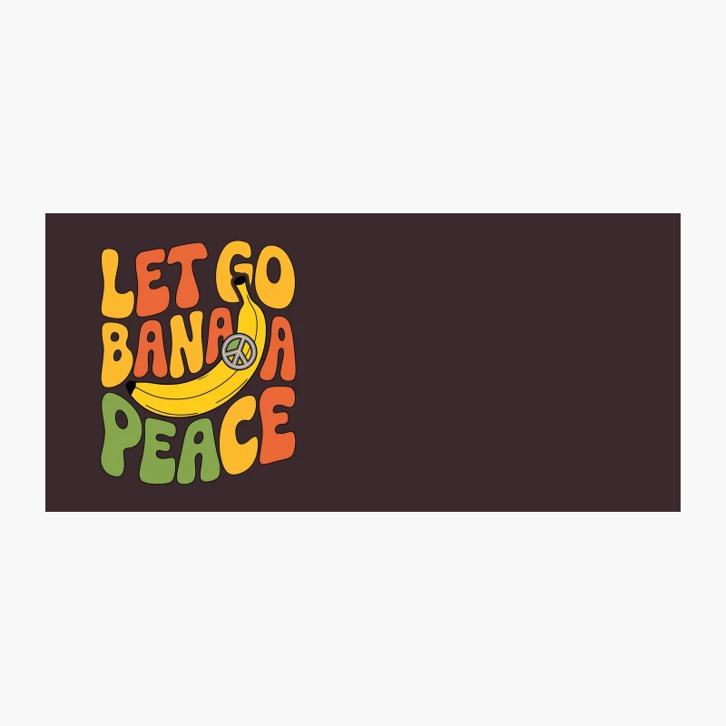 Groovy Banana Peace Slogan in Retro Typography Coffee Mug
